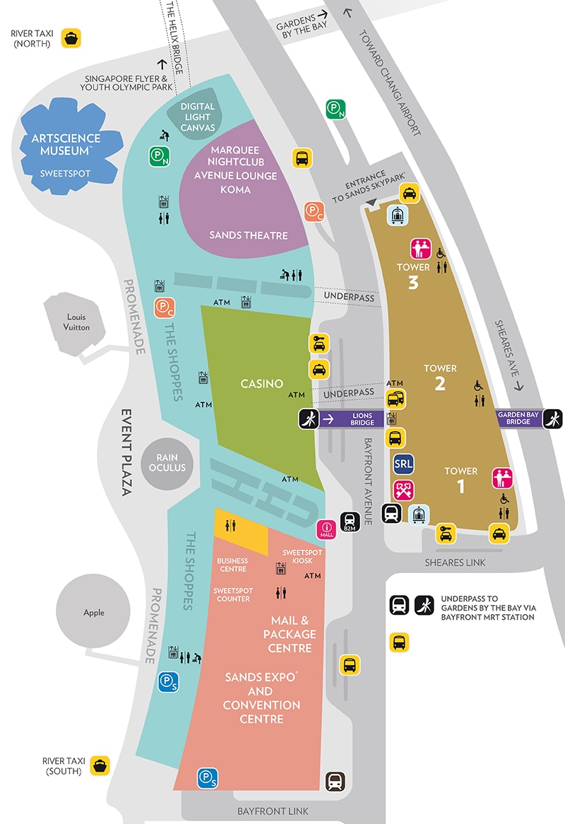 Marina Bay Sands Property Map